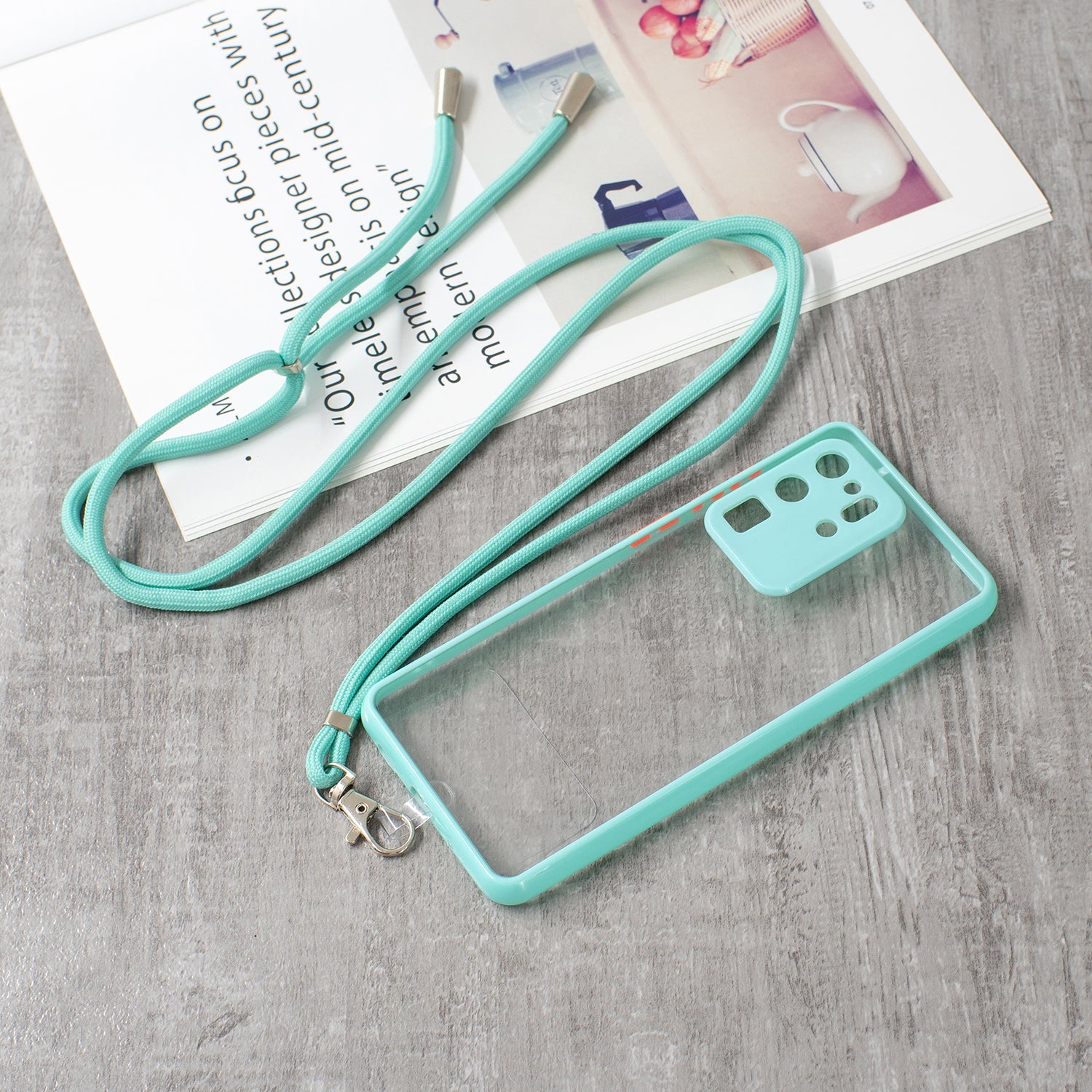 Transparent TPU + Acrylic Combo Back Phone Cover Shell with Lanyard for Samsung Galaxy S20 Ultra 4G/5G - Green Transparent TPU + Acrylic Combo Back Phone Cover Shell with Lanyard for Samsung Galaxy S20 Ultra 4G/5G - Green